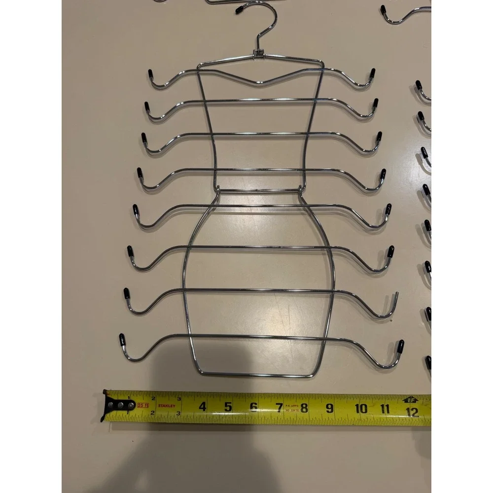 4 Pack Chrome Metal silver Swimsuit shirt tank top Display Hangers space saver
